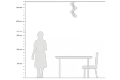 Lampada a sfere bianche nera 7 punti luce PETRICA W7