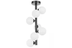 Lampada a sfere bianche nera 7 punti luce PETRICA W7
