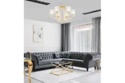 Lampada a soffitto dorata 6 punti luce MANHATTAN W6