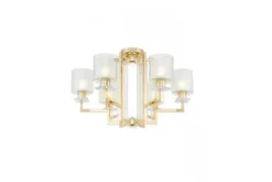 Lampada a soffitto dorata 6 punti luce MANHATTAN W6