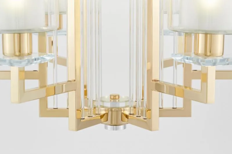 Lampada a soffitto dorata 6 punti luce MANHATTAN W6
