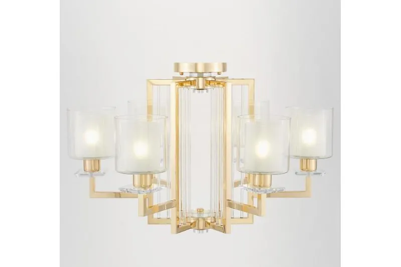 Lampada a soffitto dorata 6 punti luce MANHATTAN W6