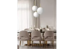 Lampada a sospensione a sfera bianca oro FREDICA W1
