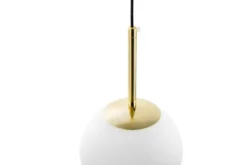 Lampada a sospensione a sfera bianca oro FREDICA W1