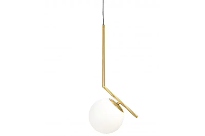 Lampada a sospensione a sfera con finitura ottone SORENTO D15