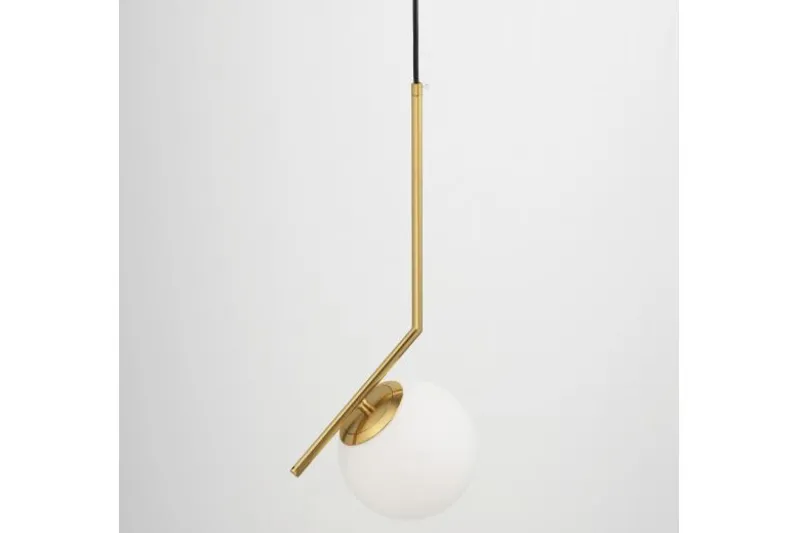 Lampada a sospensione a sfera con finitura ottone SORENTO D15