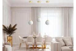 Lampada a sospensione a sfera oro FINO W1