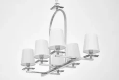 LAMPADA A SOSPENSIONE BIANCO-CROMO LIMERA W6