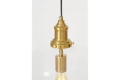 Lampada a sospensione con paralume a bicchiere ottone SARINI