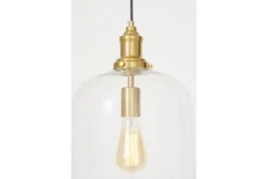 Lampada a sospensione con paralume a bicchiere ottone SARINI