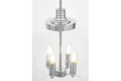 Lampada a sospensione con sfera trasparente cromato BELLARIA
