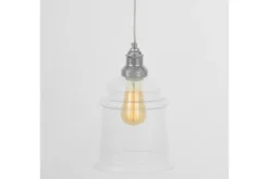 Lampada a sospensione cromata con paralume bicchiere MOLETTI D20