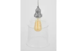 Lampada a sospensione cromata con paralume bicchiere MOLETTI D20