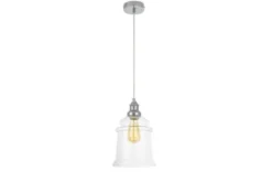 Lampada a sospensione cromata con paralume bicchiere MOLETTI D20