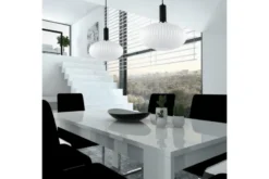 Lampada a sospensione di design a sfera in vetro FLORI Bianco e Nero