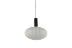 Lampada a sospensione di design a sfera in vetro FLORI Bianco e Nero