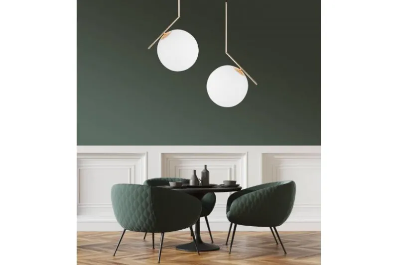 Lampada a sospensione di design a sfera oro caldo SORENTO D30