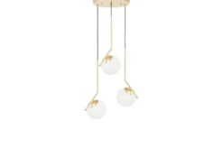 Lampada a sospensione di design con 3 sfere oro caldo SORENTO