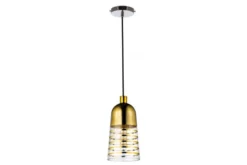 Lampada a sospensione di design in vetro colore oro ETRICA