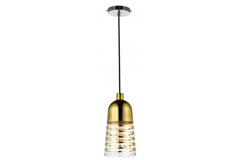 Lampada a sospensione di design in vetro colore oro ETRICA