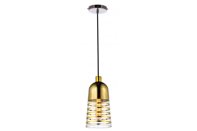 Lampada a sospensione di design in vetro colore oro ETRICA