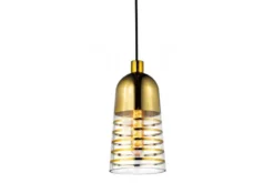 Lampada a sospensione di design in vetro colore oro ETRICA
