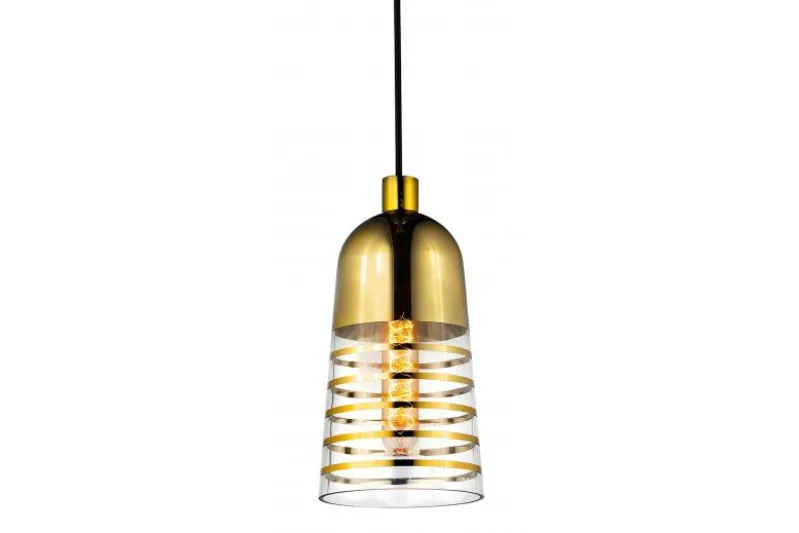 Lampada a sospensione di design in vetro colore oro ETRICA