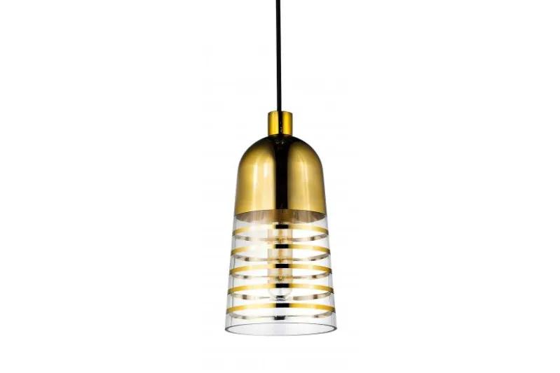 Lampada a sospensione di design in vetro colore oro ETRICA