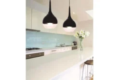 Lampada a sospensione di design in vetro nero FRUDO