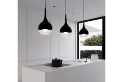Lampada a sospensione di design in vetro nero FRUDO