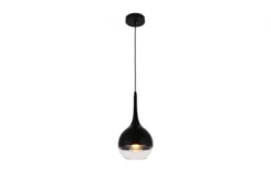 Lampada a sospensione di design in vetro nero FRUDO