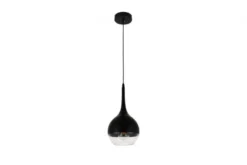 Lampada a sospensione di design in vetro nero FRUDO