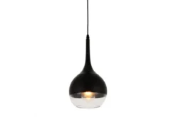 Lampada a sospensione di design in vetro nero FRUDO