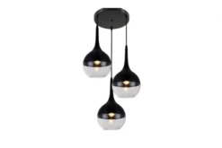 Lampada a sospensione di design 3 sfera in vetro FRUDO W3 Nero