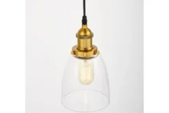 Lampada a sospensione industriale a bicchiere ottone FABI W1