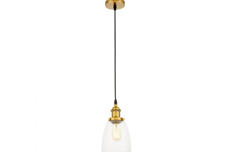 Lampada a sospensione industriale a bicchiere ottone FABI W1