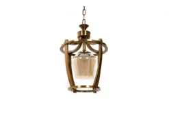 Lampada a sospensione in stile industriale vintage di metallo ottone BROOKLYN W1