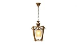 Lampada a sospensione in stile industriale vintage di metallo ottone BROOKLYN W1