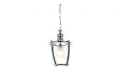 Lampada a sospensione in stile industriale vintage di metallo cromato BROOKLYN W1