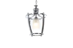 Lampada a sospensione in stile industriale vintage di metallo cromato BROOKLYN W1