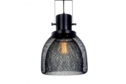 Lampada a sospensione in stile industriale vintage gabbia FRATTON Nero
