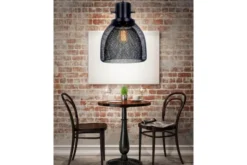 Lampada a sospensione in stile industriale vintage gabbia FRATTON Nero