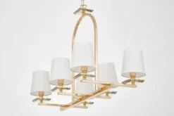 LAMPADA A SOSPENSIONE LIMERA BIANCA E ORO W6