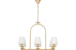 LAMPADA A SOSPENSIONE LIMERA BIANCA E ORO W6