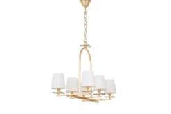 LAMPADA A SOSPENSIONE LIMERA BIANCA E ORO W6