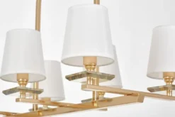 LAMPADA A SOSPENSIONE LIMERA BIANCA E ORO W6