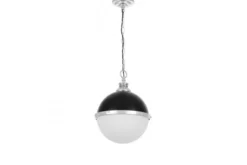 LAMPADA A SOSPENSIONE LOFT NERA E CROMO LARGO