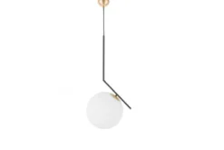 Lampada a sospensione moderna a sfera con struttura oro caldo e nera SORENTO D30