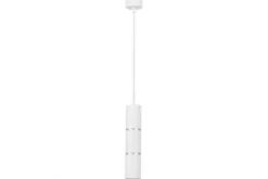 LAMPADA A SOSPENSIONE MODERNA A TUBO BIANCO E CROMO ASTI W1