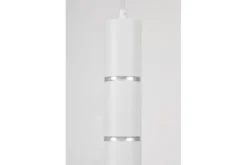 LAMPADA A SOSPENSIONE MODERNA A TUBO BIANCO E CROMO ASTI W1